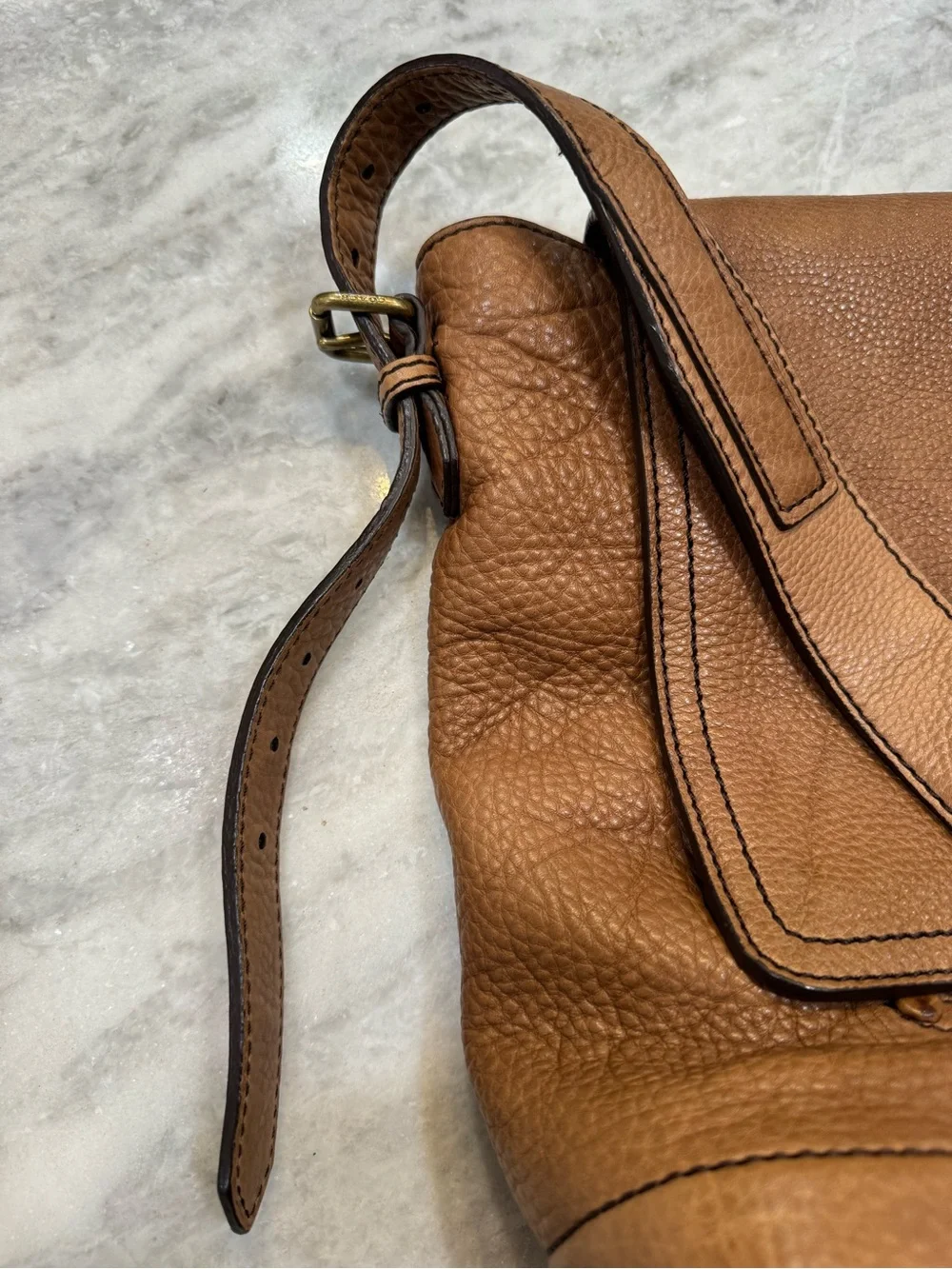 Coach Bleeker Messenger Tan Pebbled Leather Messenger Bag Style 70949